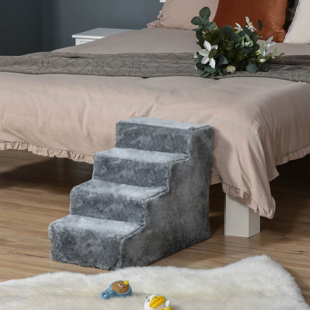 Four-step pet stairs light grey – image 5