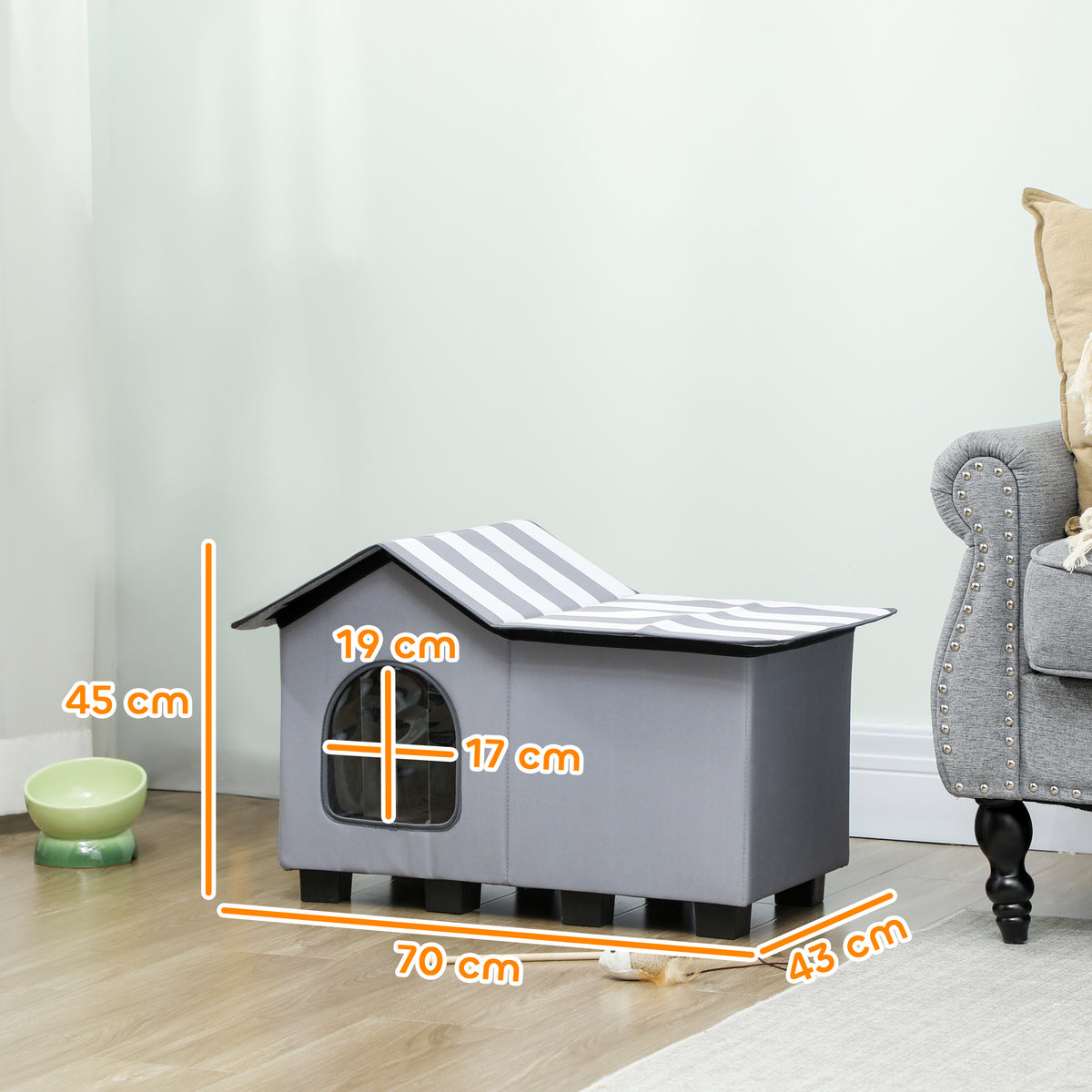PawHut raised cat house – image 4