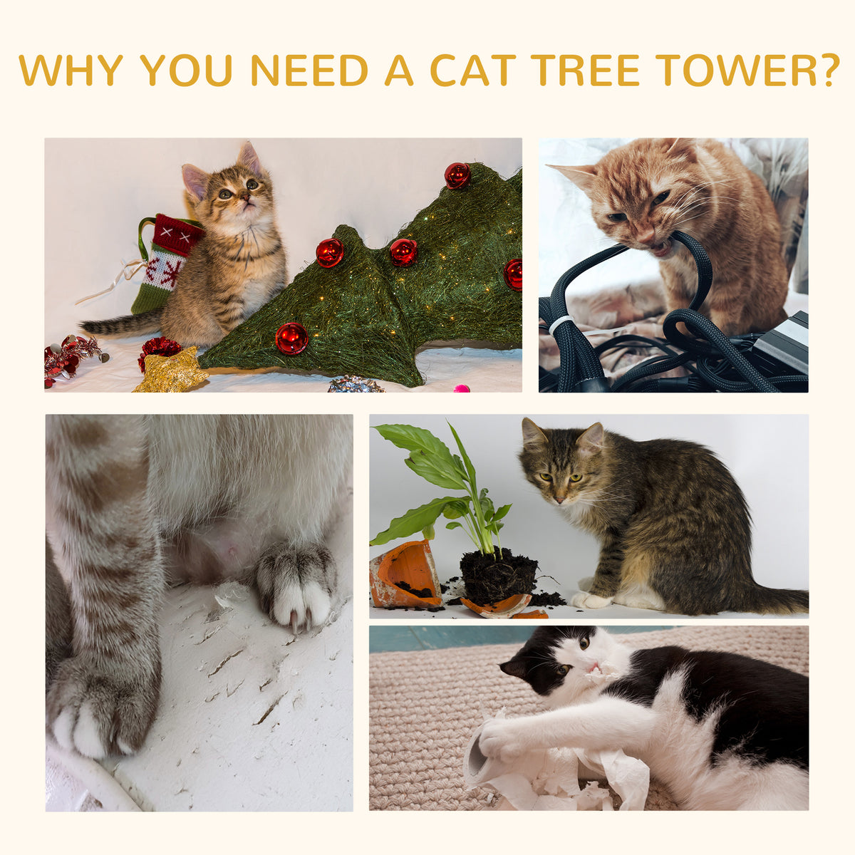 Beige cat tree – image 3