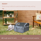 PawHut Folding Pet Carrier – Grey, 41cm – product view 4