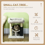 PawHut Cat Tree with Bed & Grooming Brush – 48cm – product view 4