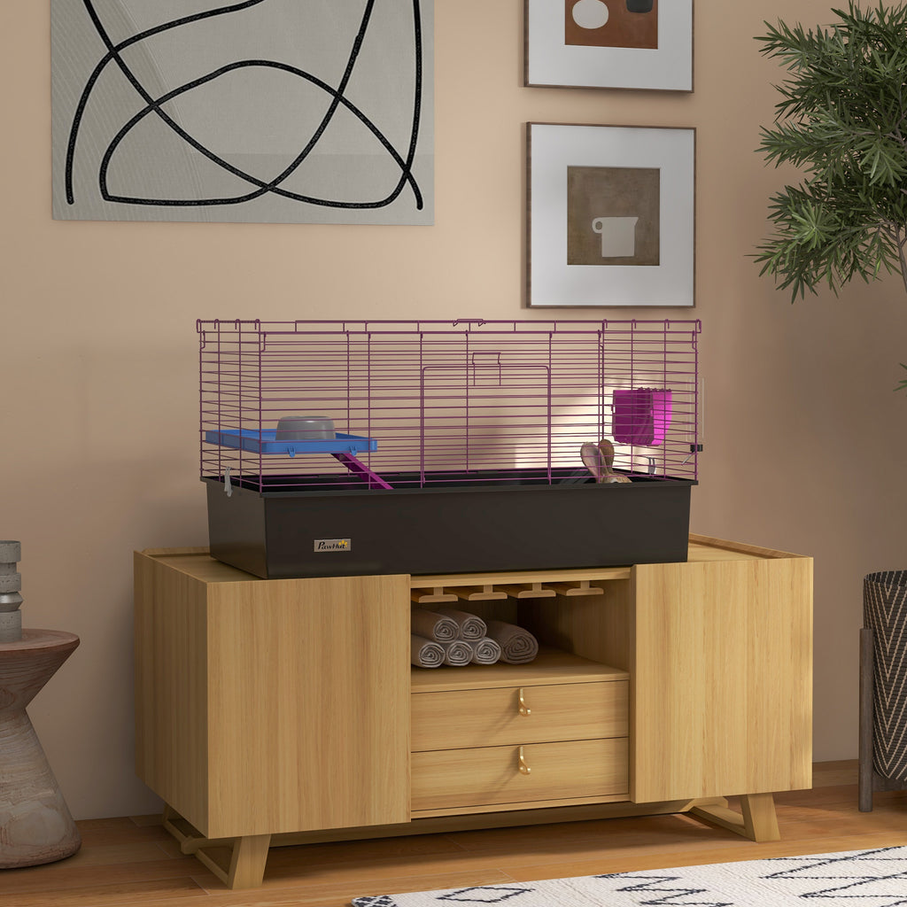 PawHut Small Animal Cage with Platform – 99cm – product view 2