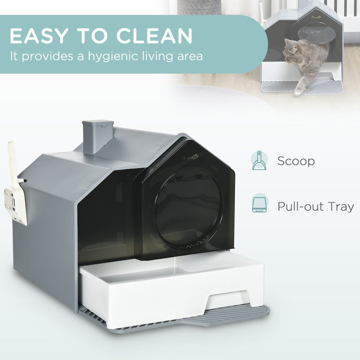 Hooded cat litter box – image 5