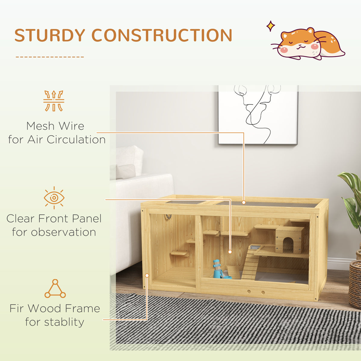 Wooden hamster cage – image 4