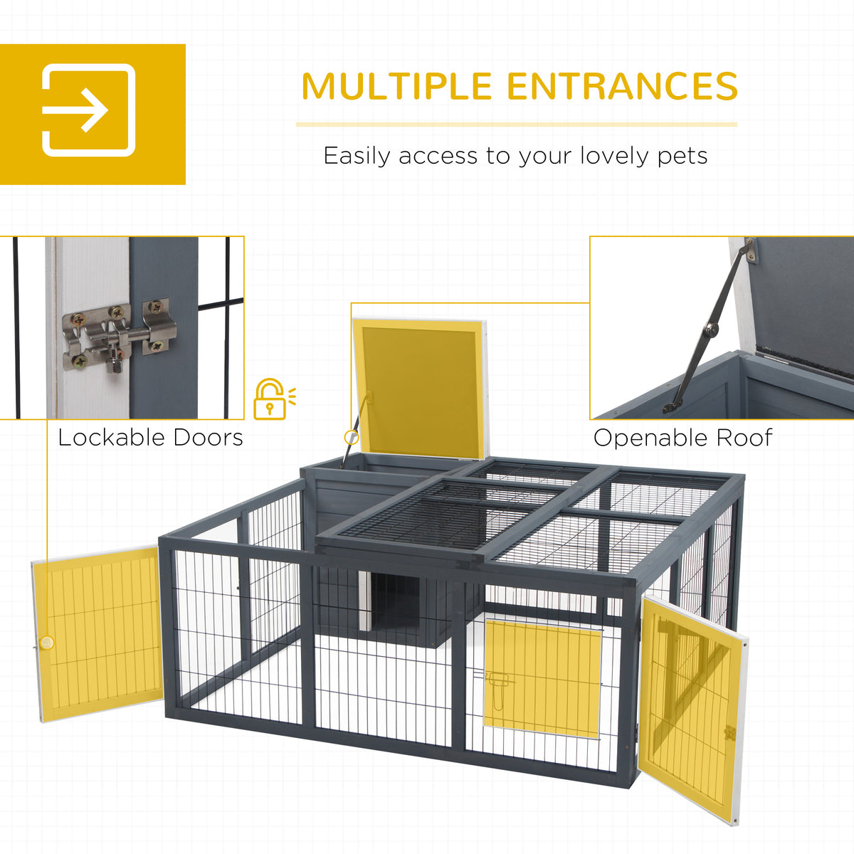 Rabbit hutch with opening top – image 4