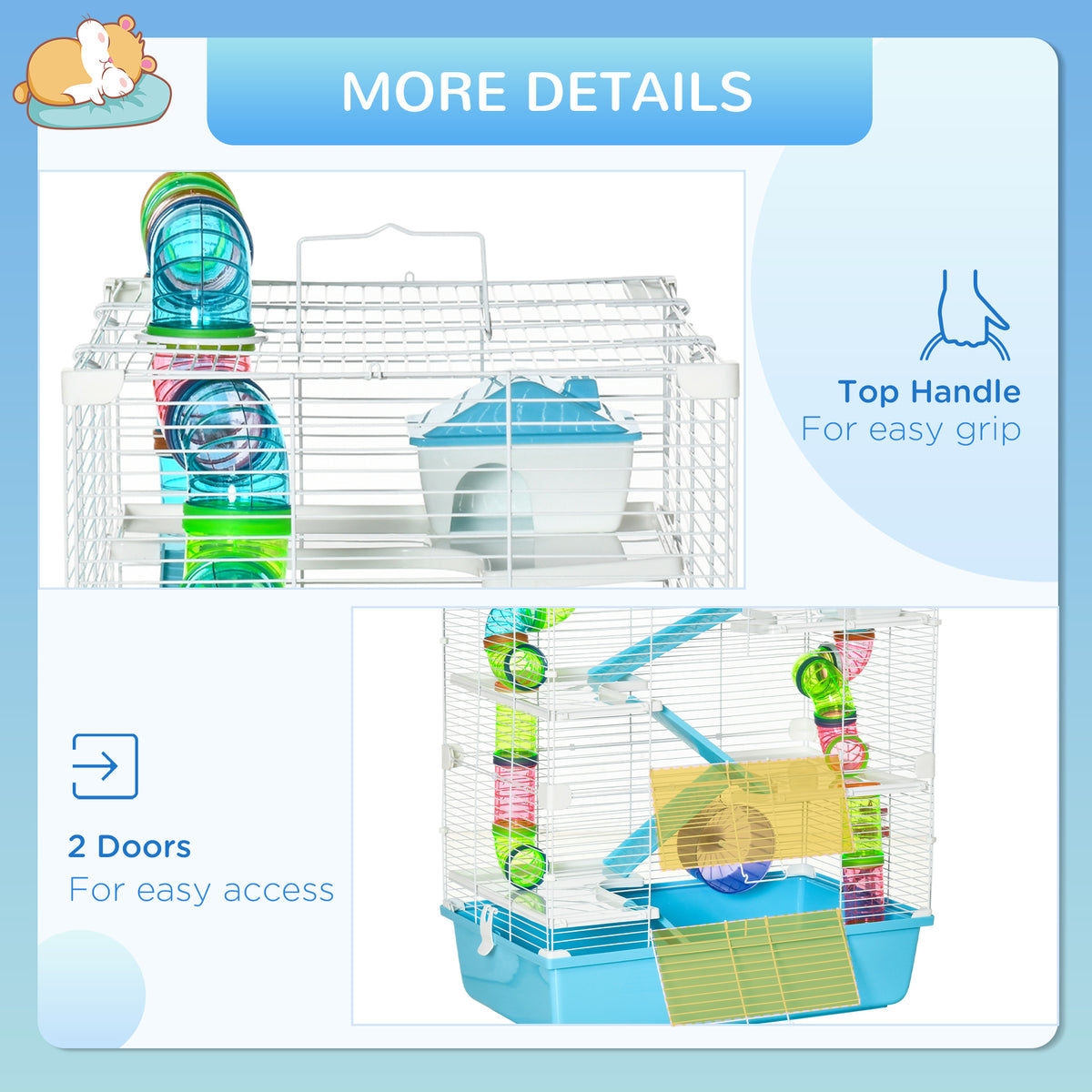 Light blue hamster cage – image 2