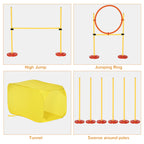 PawHut Dog Agility Set with Tunnel & Jumping Hoop – product view 4