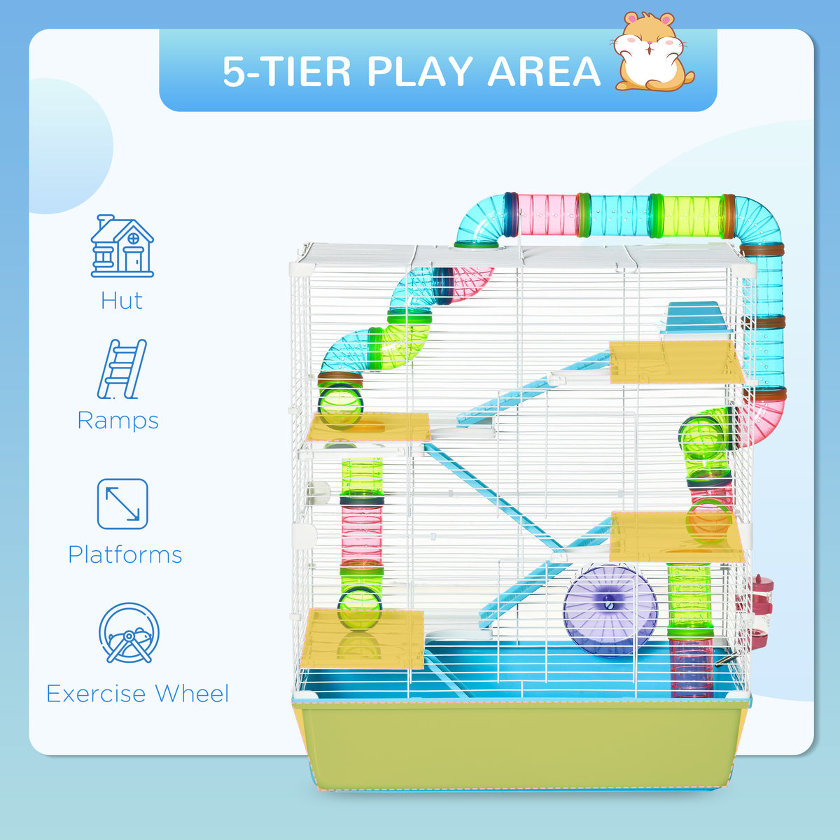 Light blue hamster cage – image 3