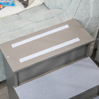 Four-step wooden pet stairs – image 1