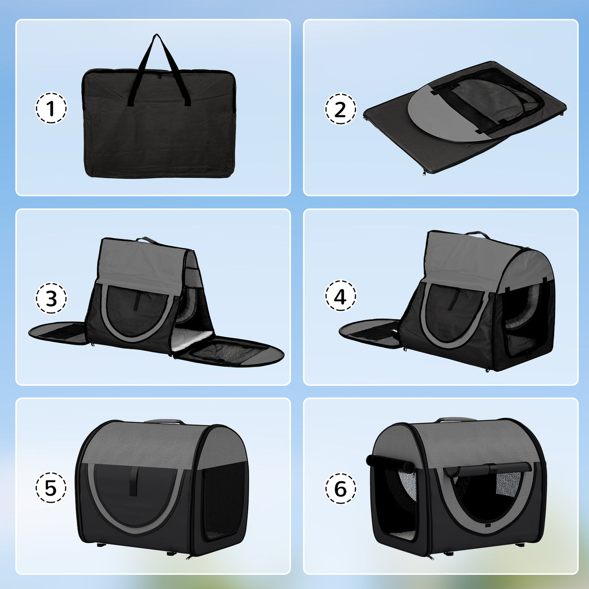PawHut folding fabric pet crate – image 2