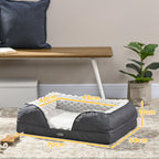 PawHut Cushioned Dog Bed – Charcoal, 70 × 50cm – product view 3
