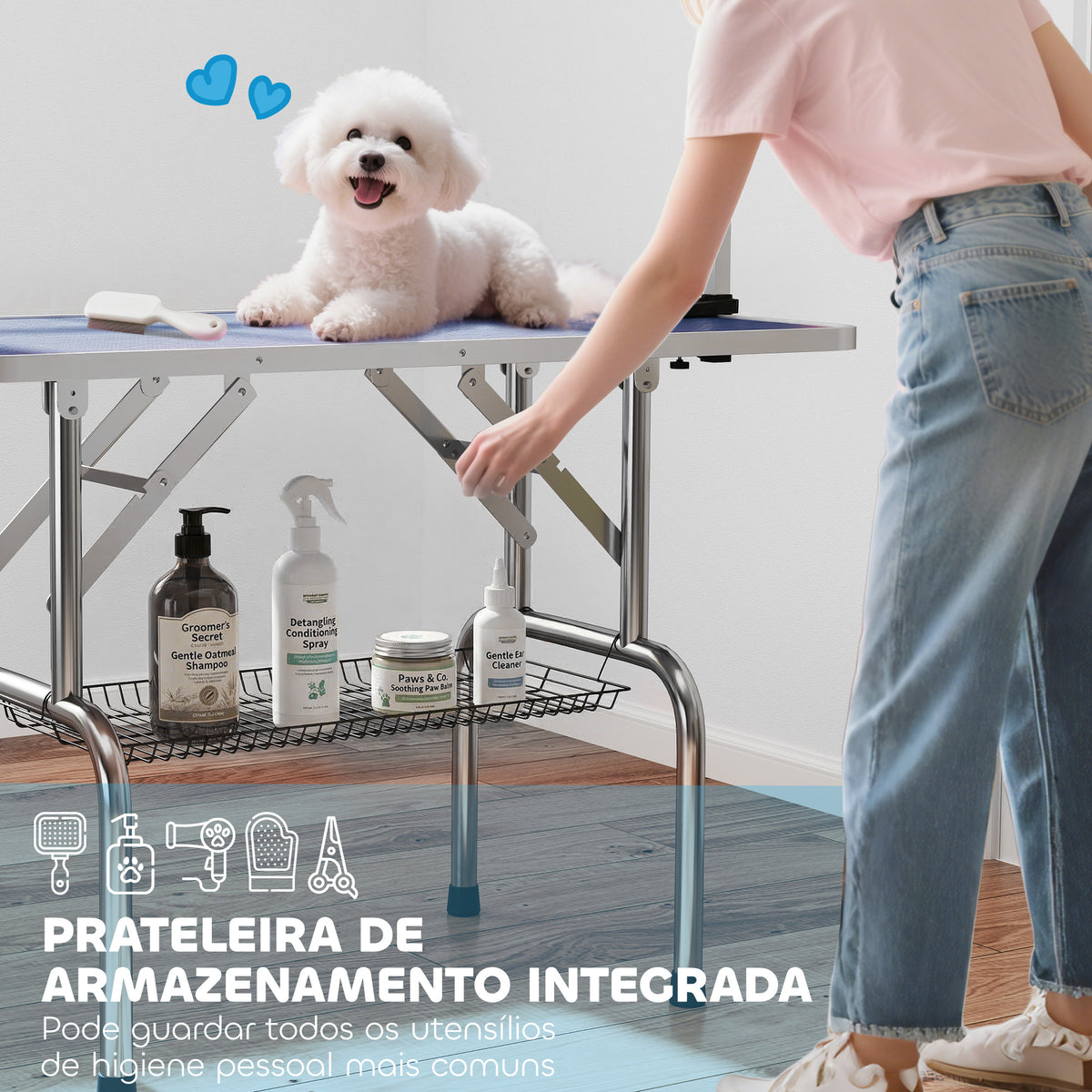 Dog grooming table, blue – image 2