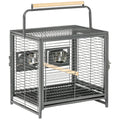 PawHut Bird Travel Cage with Bowls & Perches – product view 1