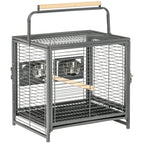 PawHut Bird Travel Cage with Bowls & Perches – product view 1