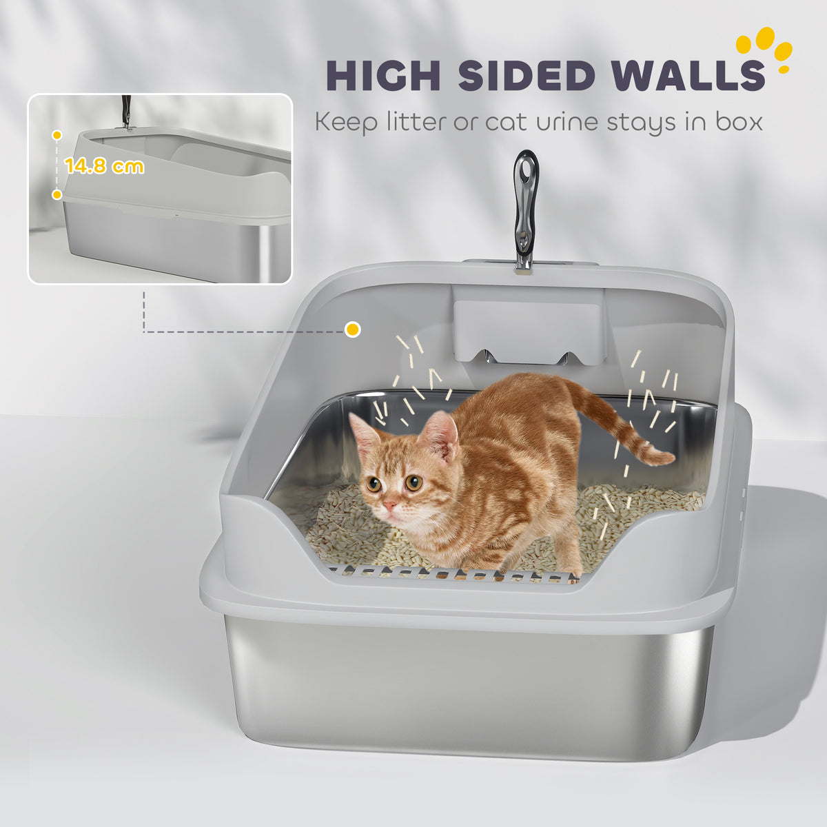 Stainless steel cat litter box – image 4