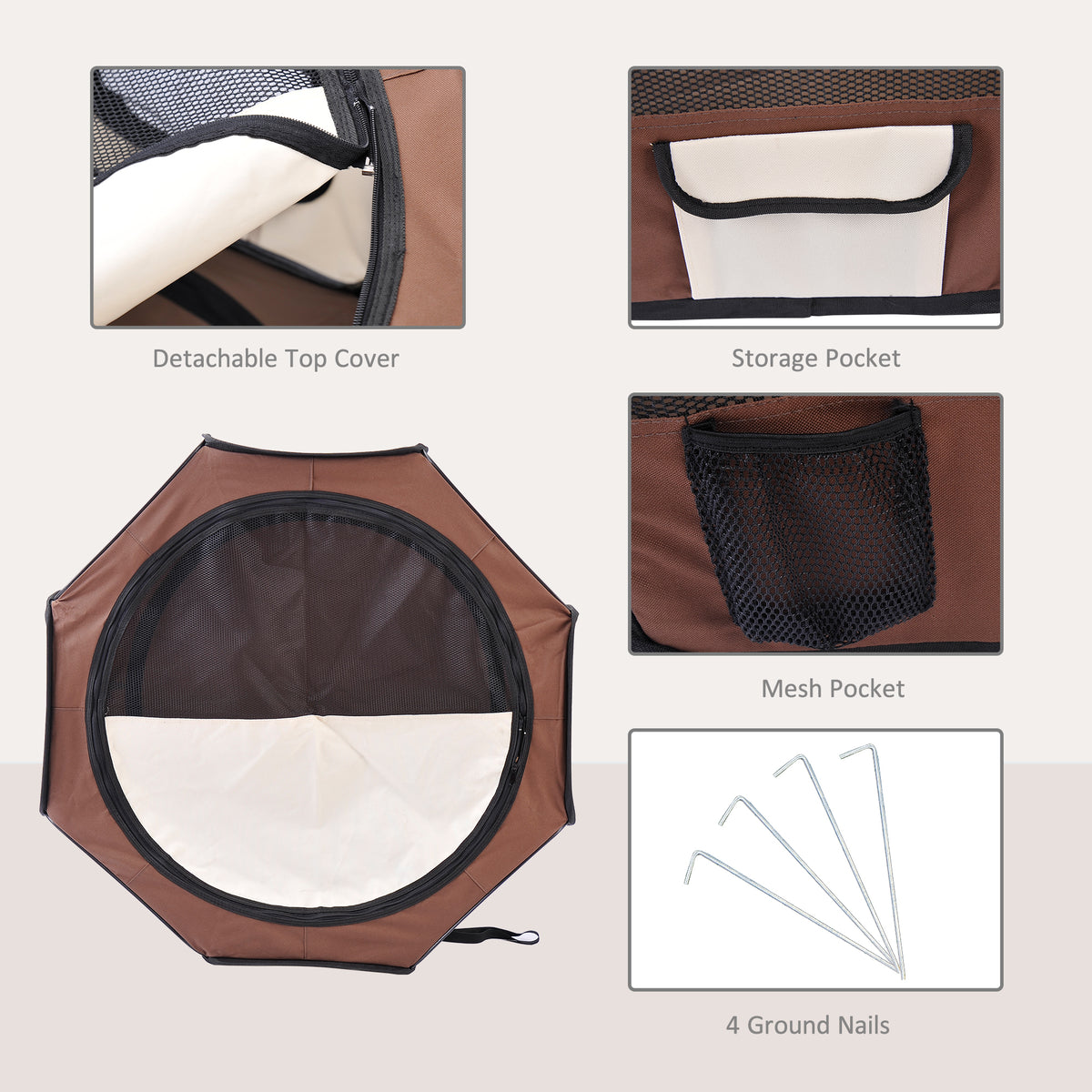 Pet playpen folded for storage