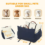 PawHut Small Dog Car Booster Seat – Navy – product view 3