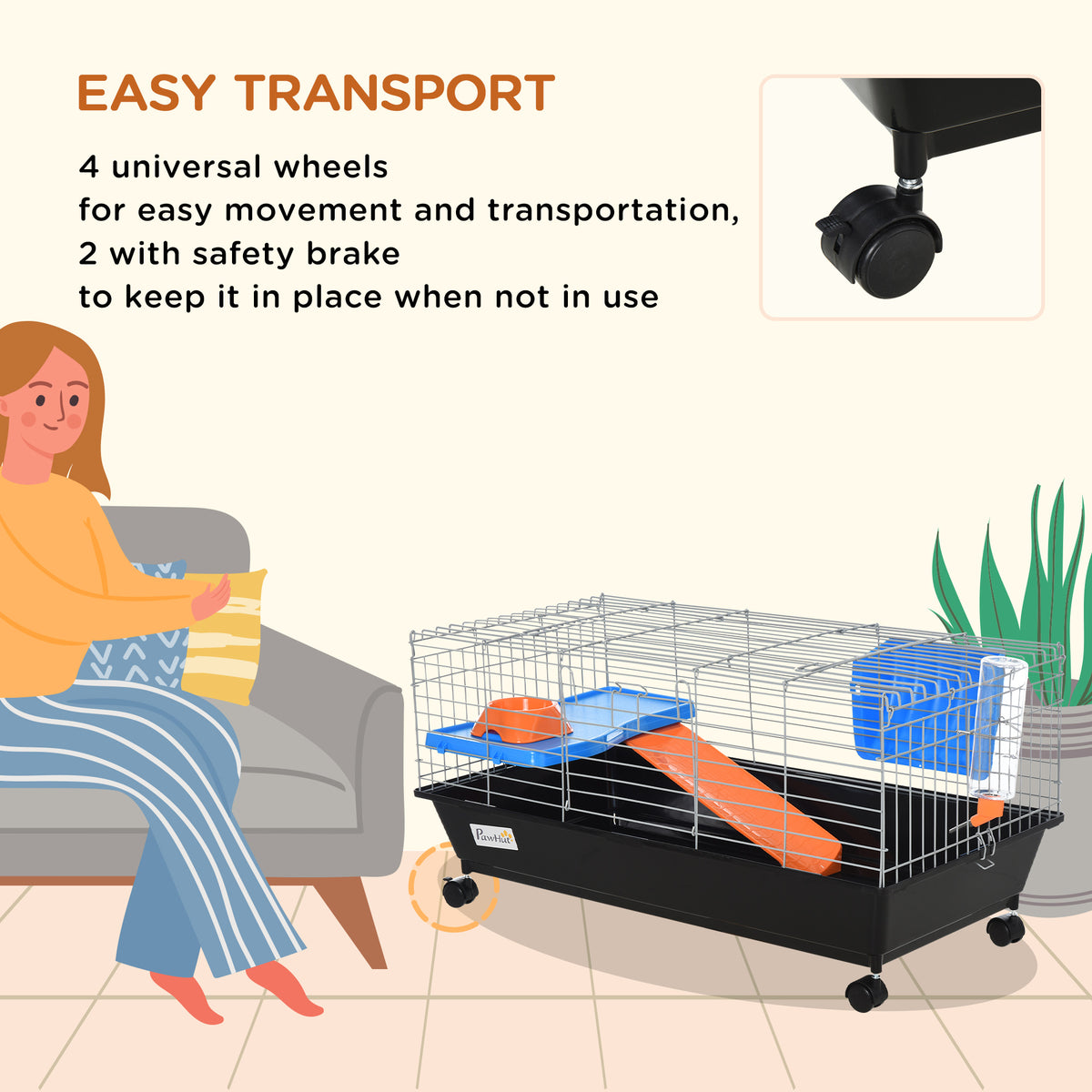 Wheeled small animal cage – image 4