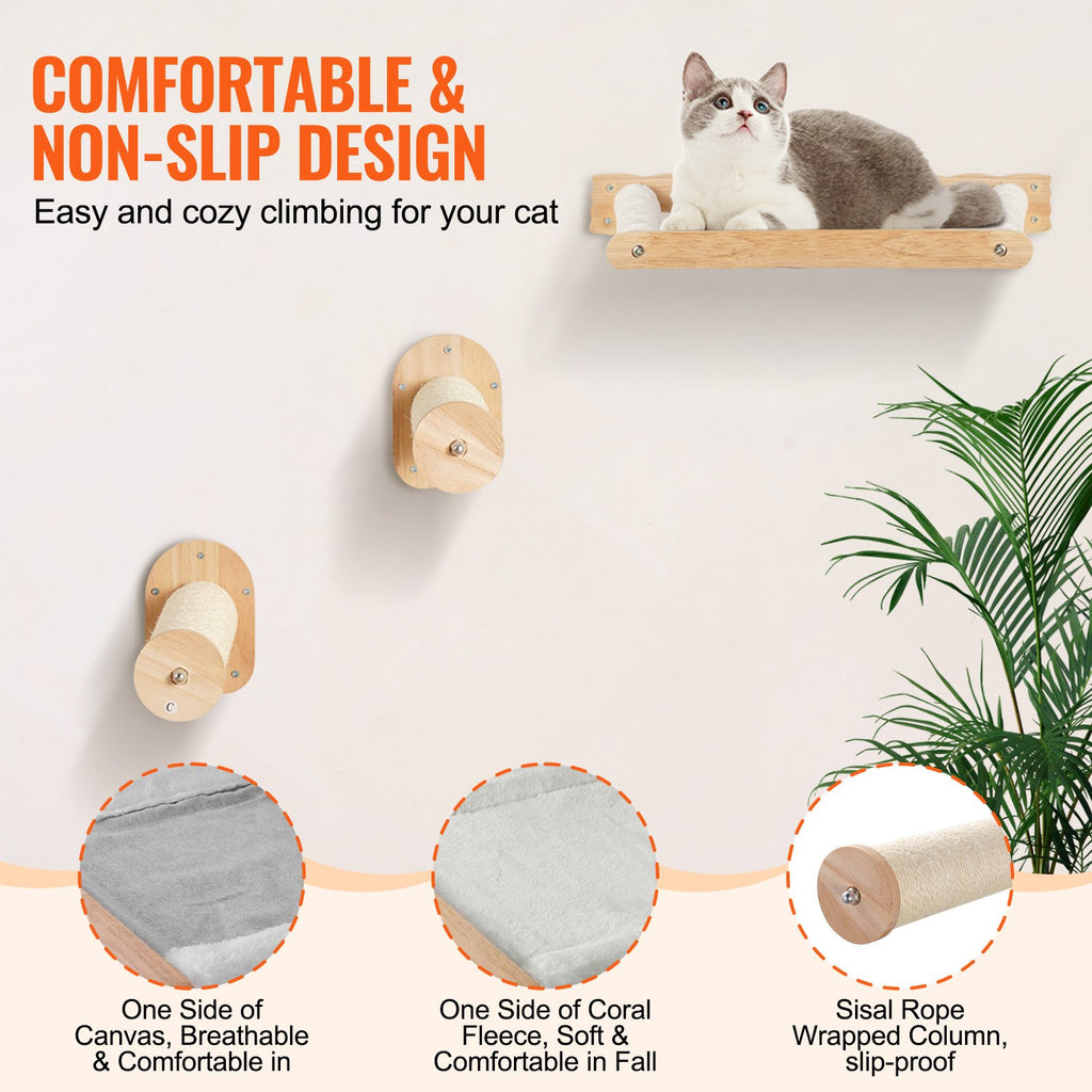 Wall-mounted cat shelves set – image 4