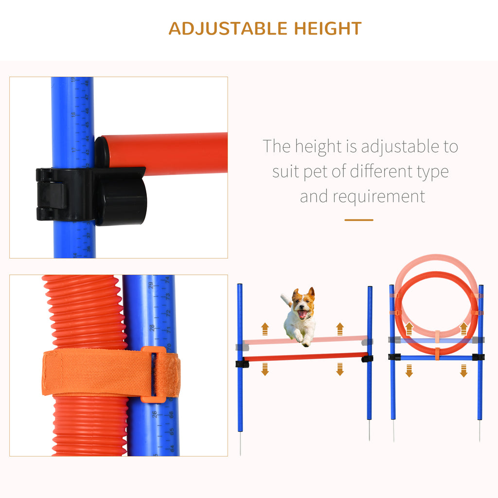 PawHut Dog Agility Set – Jump, Hoop & Poles – product view 5