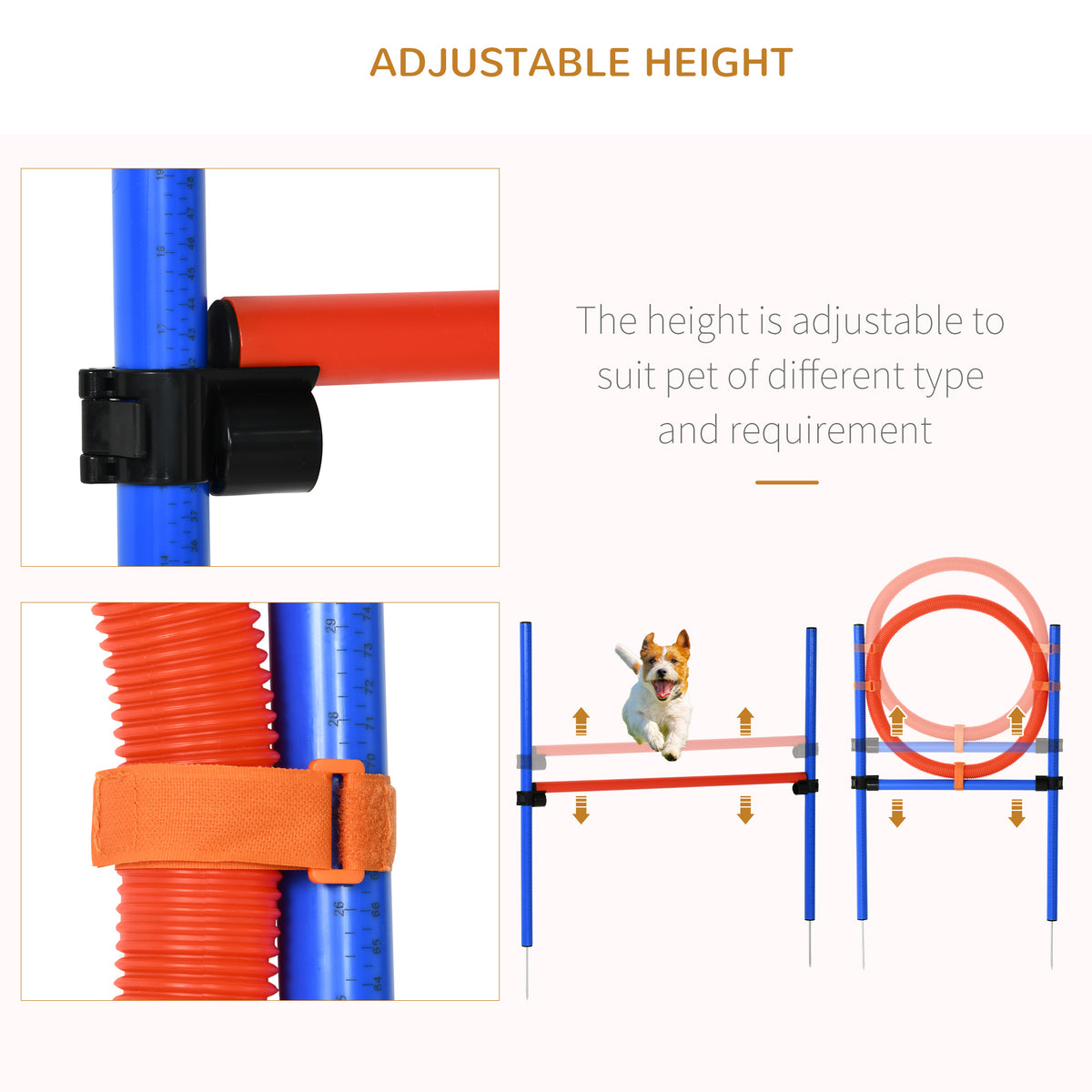 PawHut Dog Agility Set – Jump, Hoop & Poles – product view 5