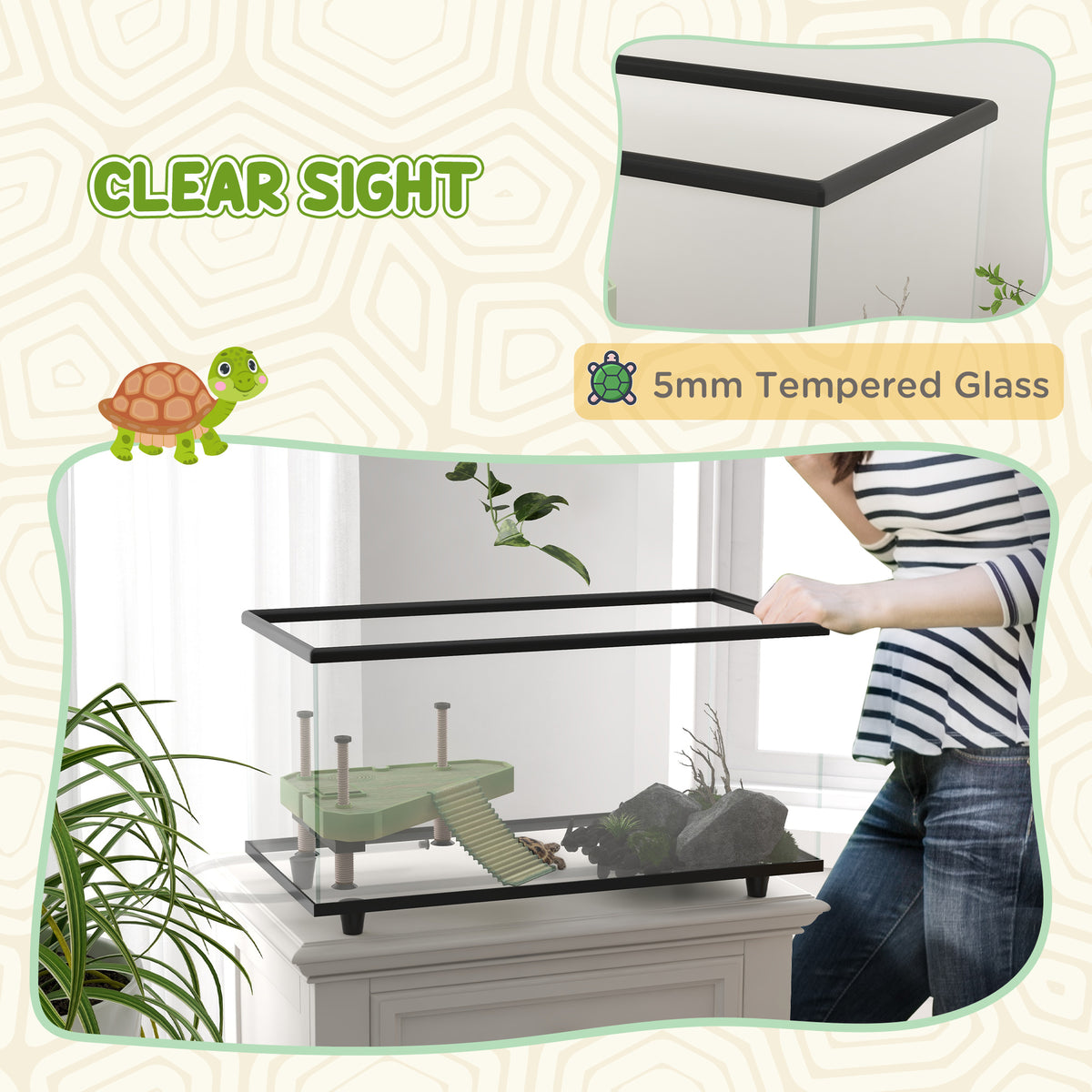 50L glass turtle tank – image 3