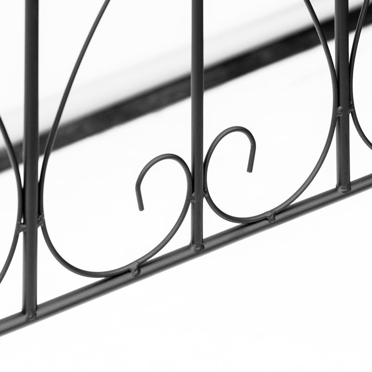 Black metal garden fence – image 1