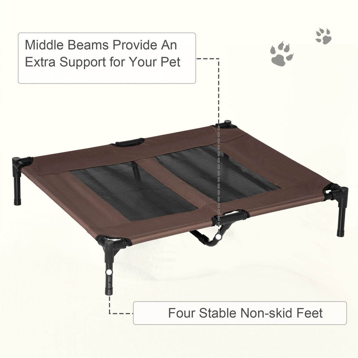 Large raised mesh pet bed – image 3