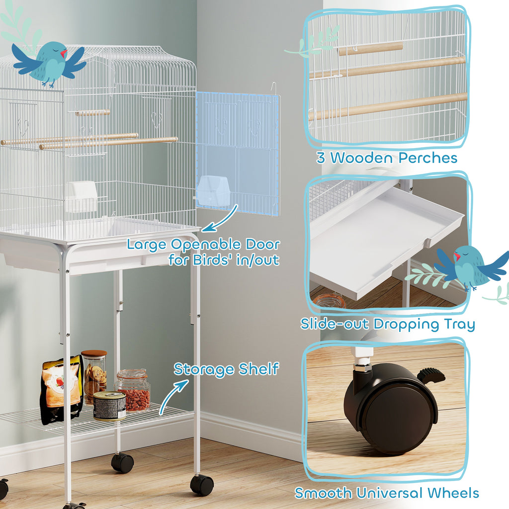 Wheeled bird cage with stand – image 4