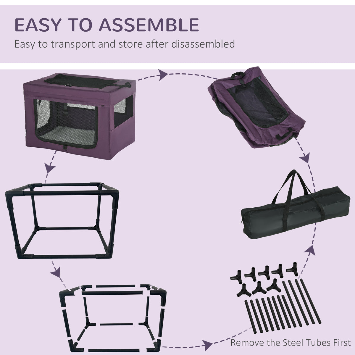 Pet carrier with cushion – image 3