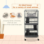 PawHut Four-Level Small Animal Cage with Hammock – product view 4