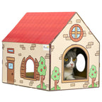 PawHut cardboard cat house – image 2