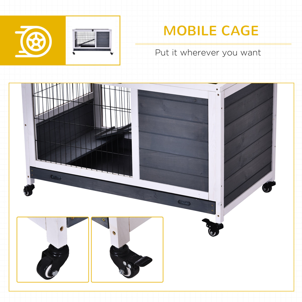Two-tier hutch with run – image 2
