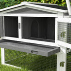 Wooden rabbit hutch with run – image 5