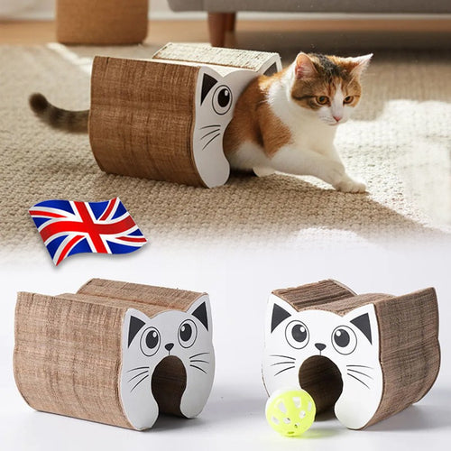 Accordion cat scratcher with bell balls – image 2