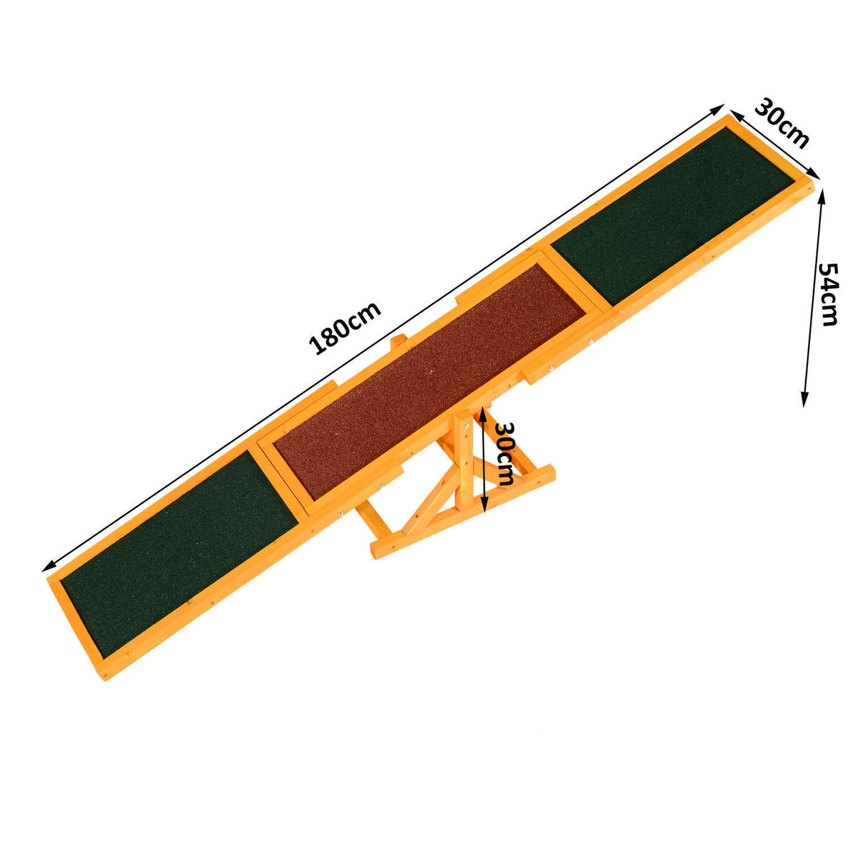 PawHut Wooden Dog Agility Seesaw – 180cm – product view 3