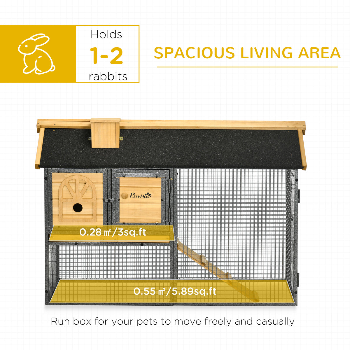 Outdoor rabbit hutch with run – image 3