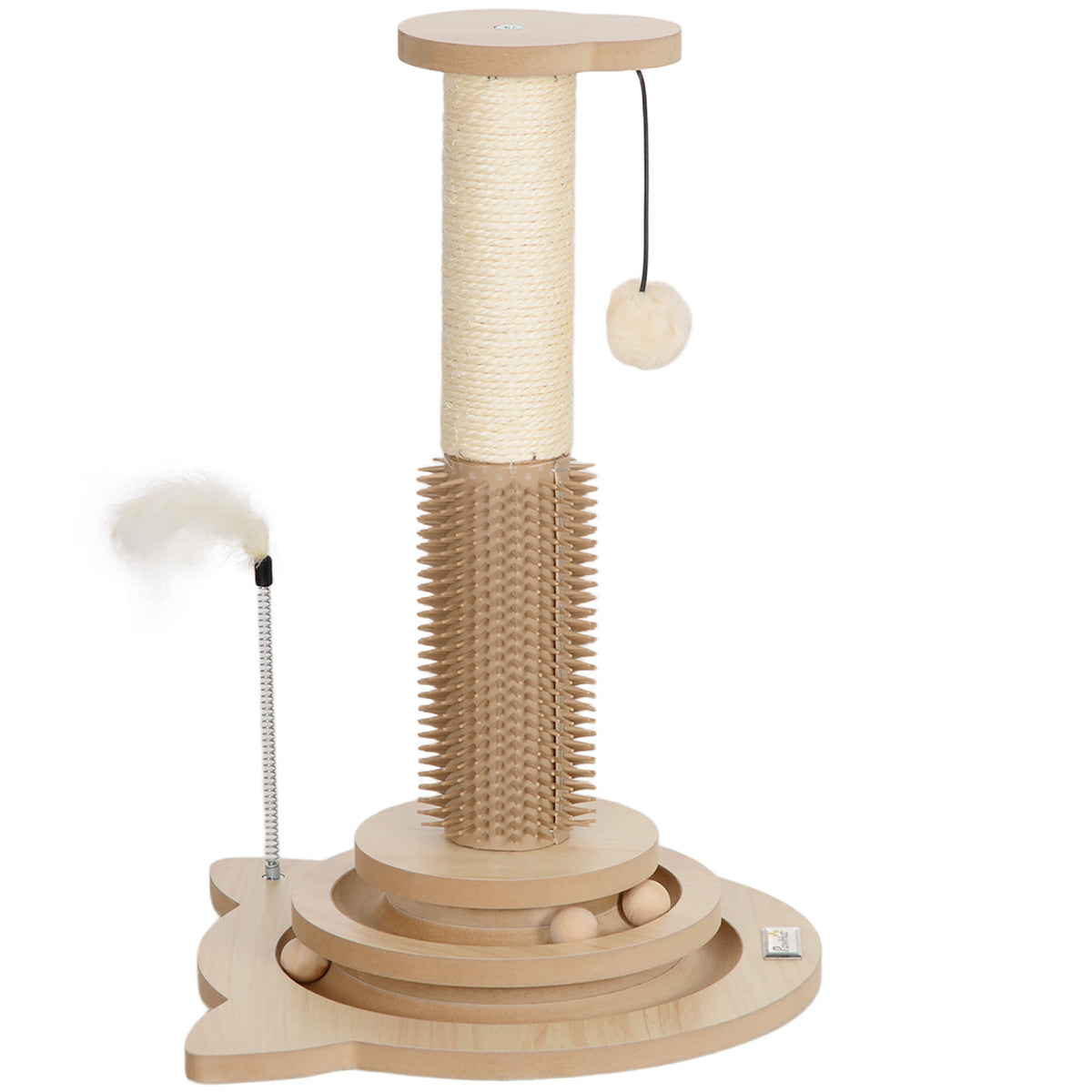 PawHut Five-in-One Cat Scratch Post – 49cm – product view 1