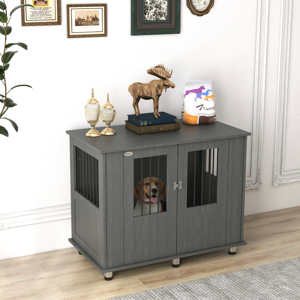 Dog crate table – grey – image 1