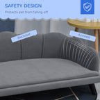 PawHut Large Pet Sofa with Cushion – Grey, 98.5cm – product view 5