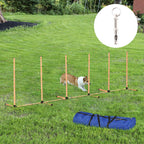 PawHut Six-Pole Dog Weave Set with Bag – product view 2