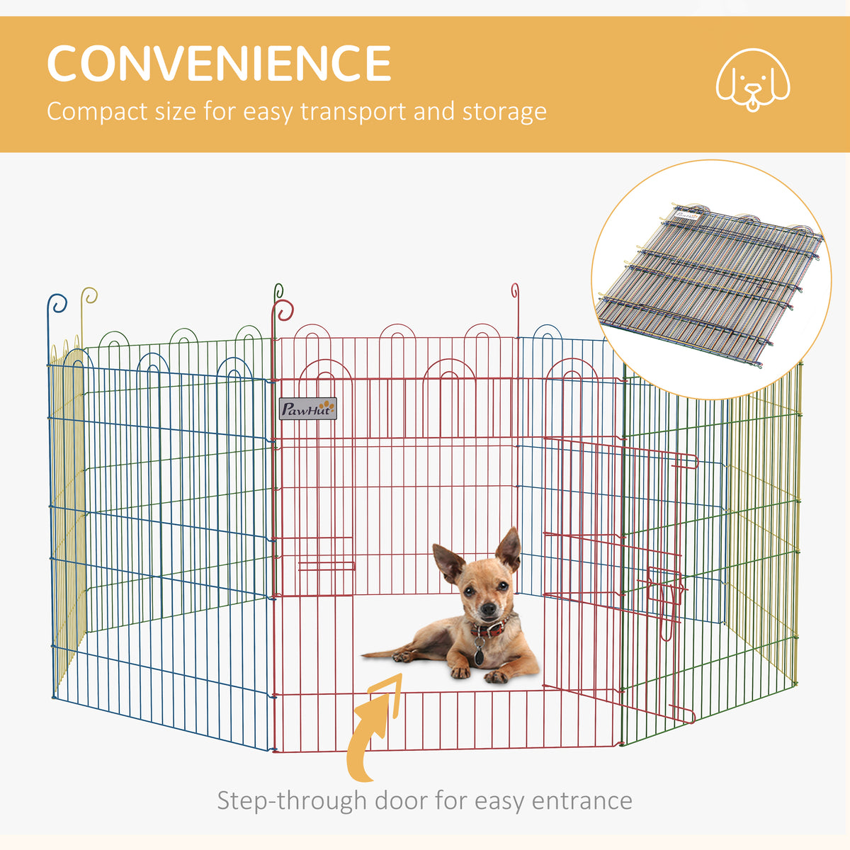Eight-panel pet playpen – image 3