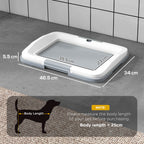 PawHut Dog Toilet Tray – Grey, 46.5cm – product view 3