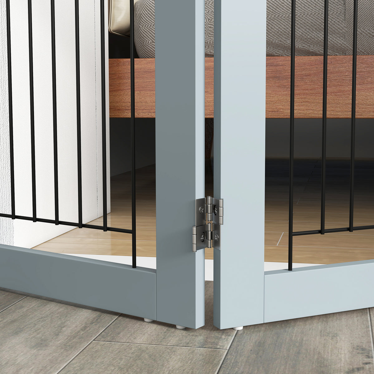 PawHut folding three-panel pet gate – image 3