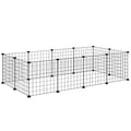 PawHut 12-Panel Wire Small Pet Playpen – Black – product view 1