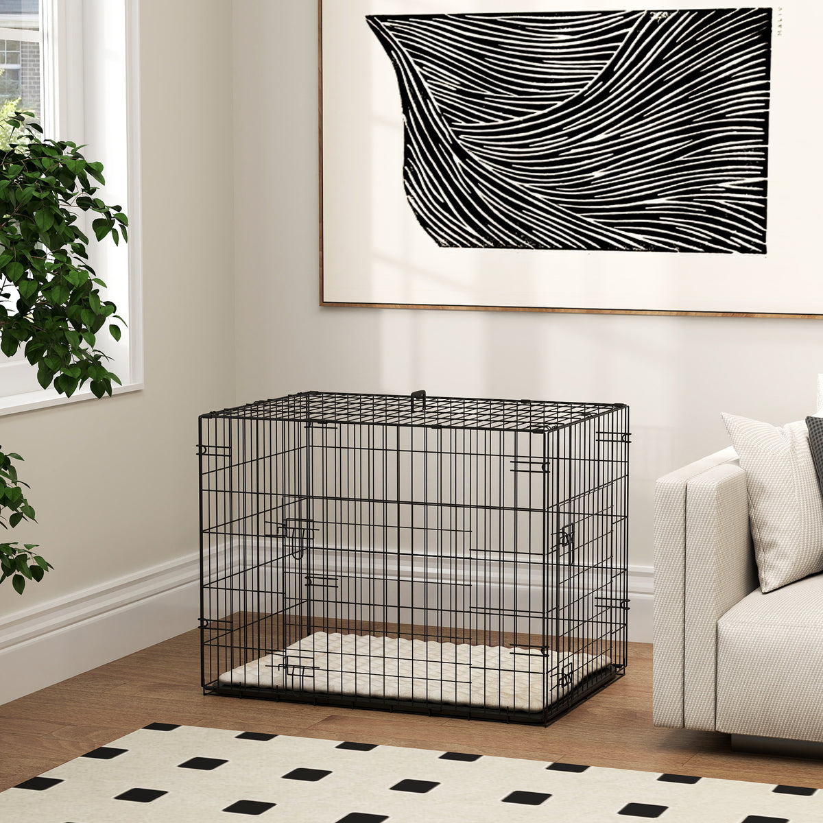Folding dog crate – image 1