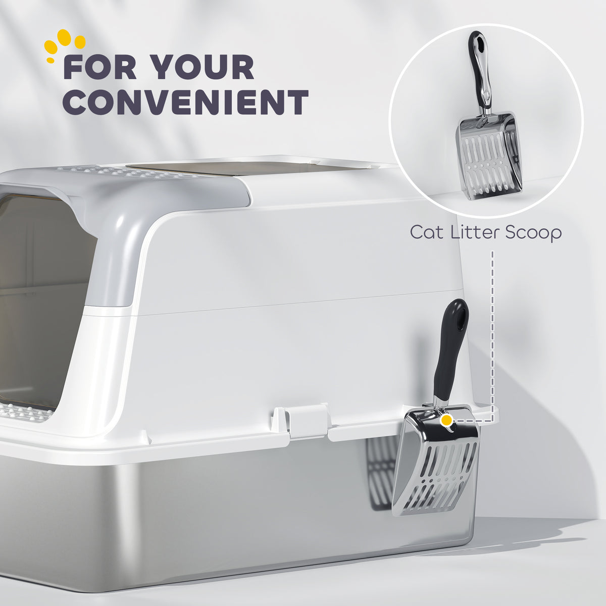 XL stainless steel cat litter box – image 2