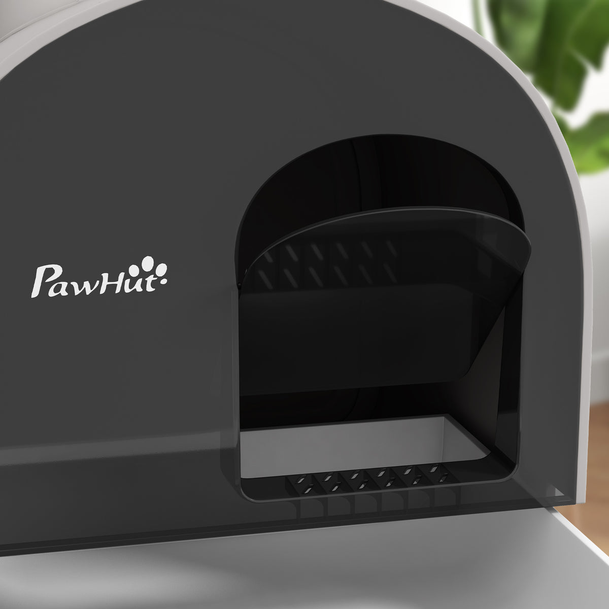 Hooded cat litter box with flap door – image 2