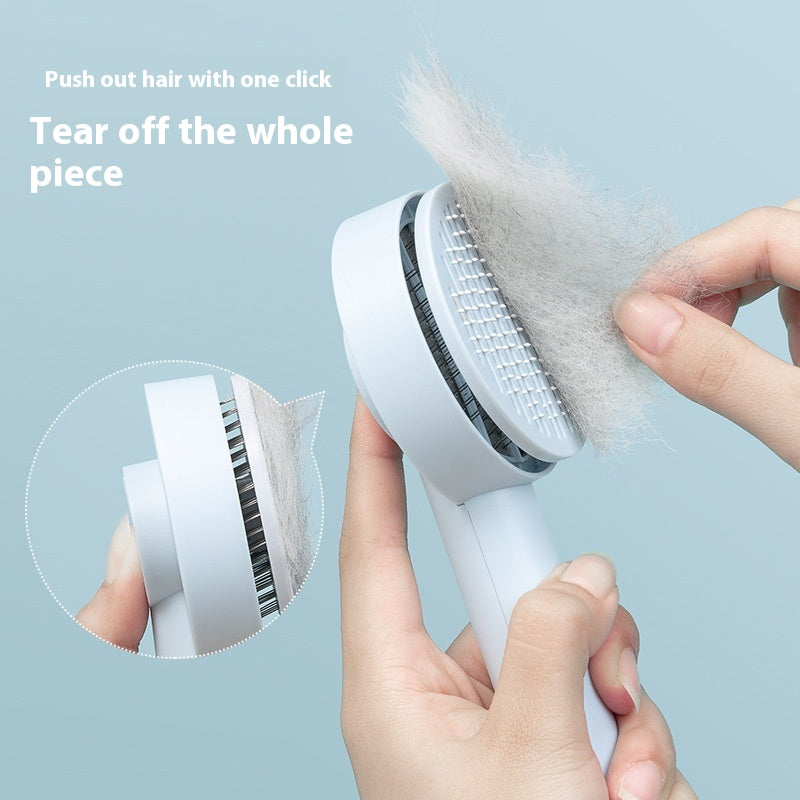 Self-cleaning pet grooming brush – image 3