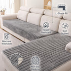 Plush Pet Sofa Protector – Grey – product view 4